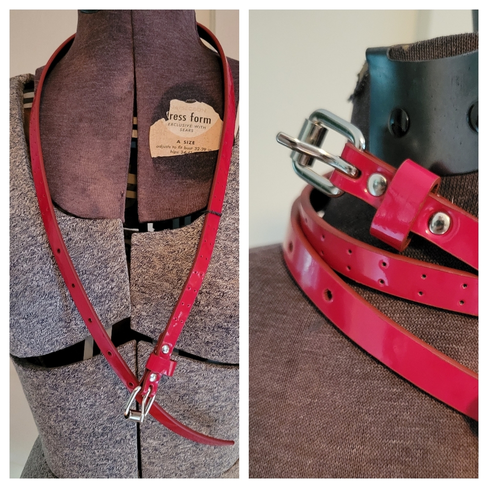 🤎 Vintage Red Patent Belt